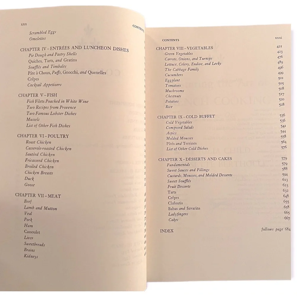 VTG 40th Anniversary Edition Mastering the Art of French Cooking by Julia Child